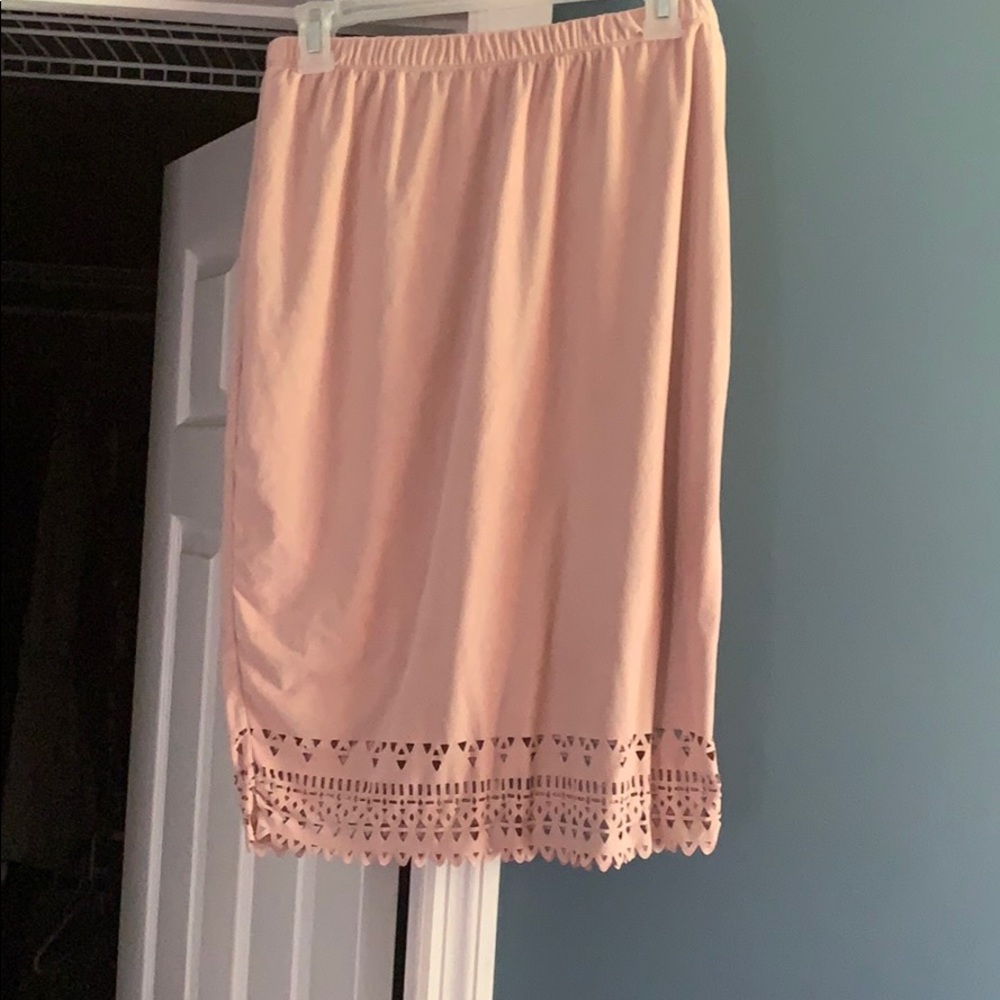 Faux Suede Light Pink Skirt